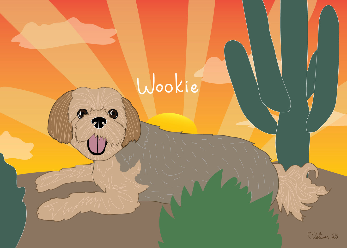 Pet Portrait with Custom Background
